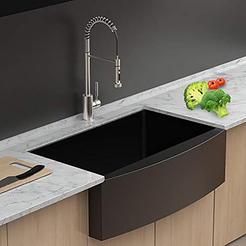 Apron Sink Single Bowl PVD Nano Black 